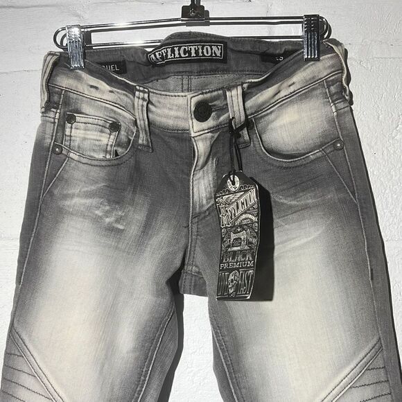 Affliction women’s size 25 stone washed gray - Picture 2 of 7